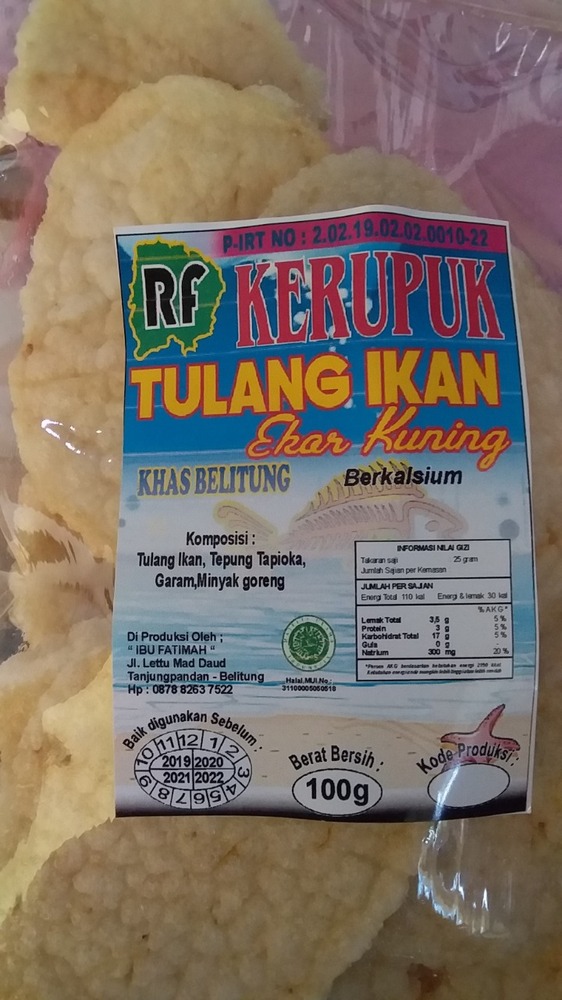 Kerupuk Tulang Ikan Ekor Kuning